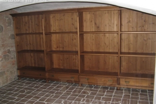 Knihovna smrková 131116 - replika starožitného nábytku
